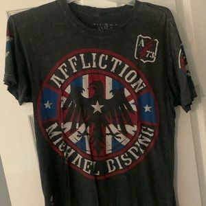 Men’s XL Affliction faded black shirt